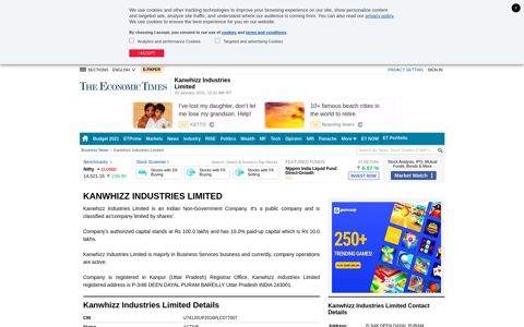 Kanwhizz Industries Limited Information - Kanwhizz Industries ...