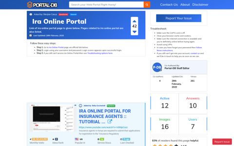 Ira Online Portal