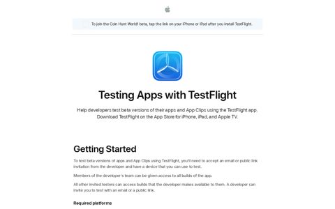 Join the Coin Hunt World! beta - TestFlight - Apple