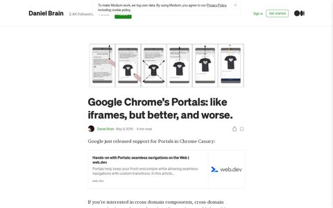 Google Chrome's Portals: like iframes, but better, and worse ...