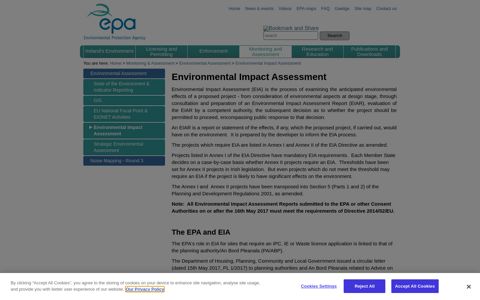 Environmental Impact Assessment :: Environmental Protection ...