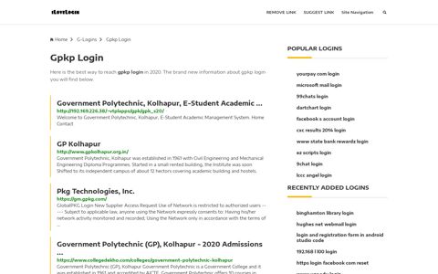 Gpkp Login ❤️ One Click Access