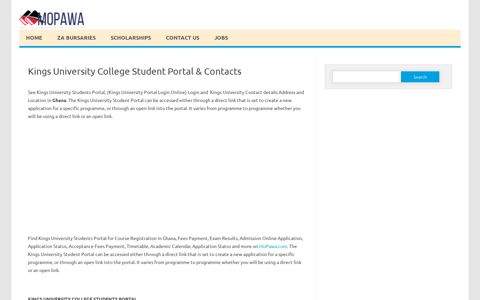 Kings University College Student Portal & Contacts | 2020 ...