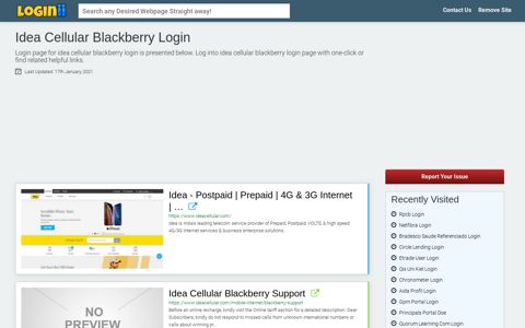Idea Cellular Blackberry Login - Loginii.com