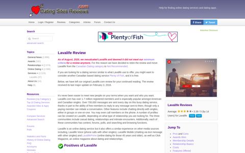 Lavalife Review - Dating Sites Reviews