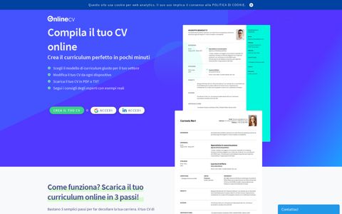 OnlineCV.it: Curriculum Vitae da compilare