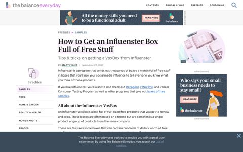 How to Get an Influenster VoxBox Full of Free Stuff