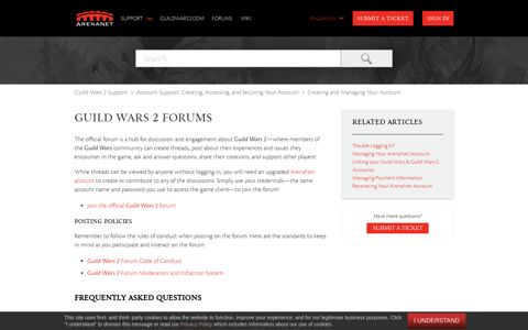 Guild Wars 2 Forums - Guild Wars 2 Support