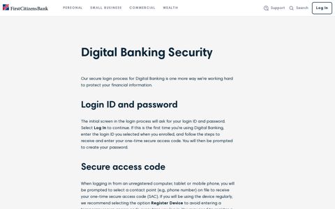 Digital Banking Security | First Citizens Bank