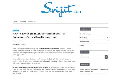 How to auto login in Alliance Broadband - IP Connector after ...