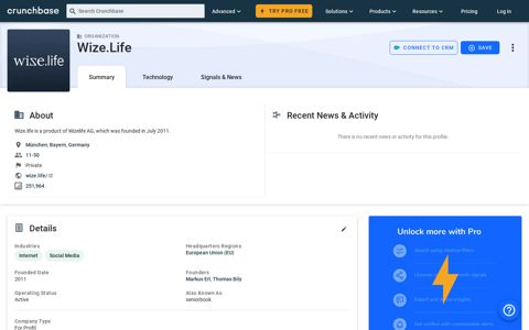 Wize.Life - Crunchbase Company Profile & Funding