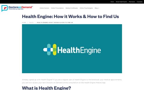 Health Engine: How it Works & How to Find Us - Doctors on ...