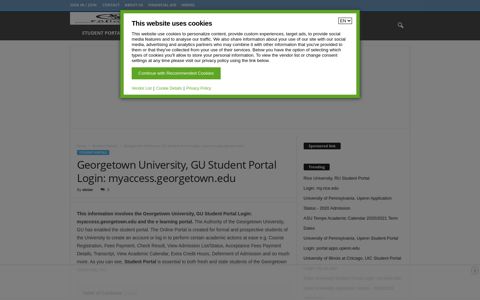 Georgetown University, GU Student Portal Login: myaccess ...