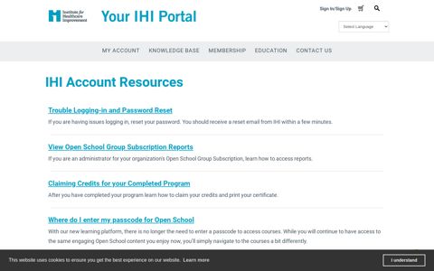 Account Resources - IHI