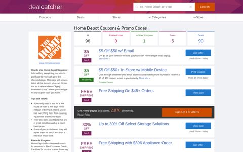 Home Depot Coupons: 2020 Promo Code - DealCatcher