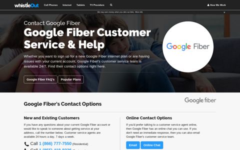 Google Fiber Customer Service | WhistleOut