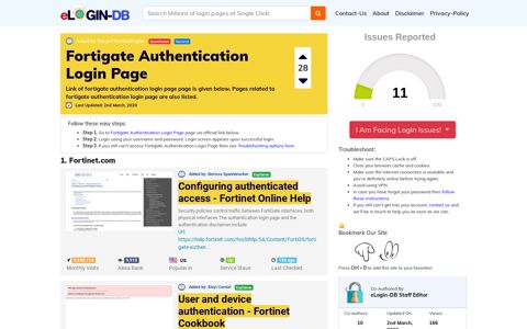 Fortigate Authentication Login Page