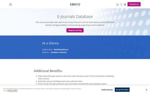 E-Journals Database | EBSCO