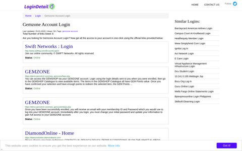 Gemzone Account Login Swift Networks : Login - http://www ...