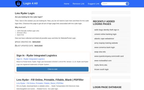 lms ryder login - Official Login Page [100% Verified] - Login 4 All