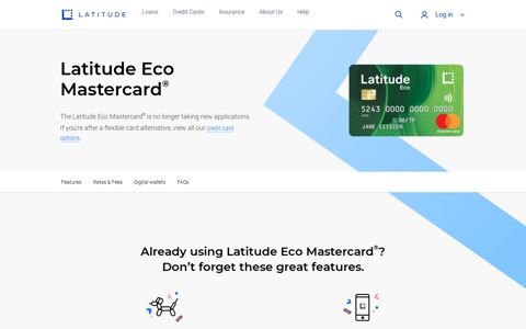 Latitude Eco Mastercard | Latitude Financial Services