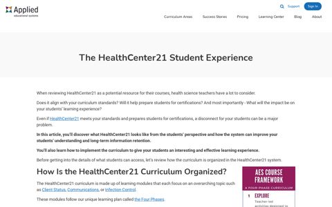 The HealthCenter21 Student Experience | Applied ...