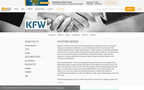 KfW Entwicklungsbank | Devex