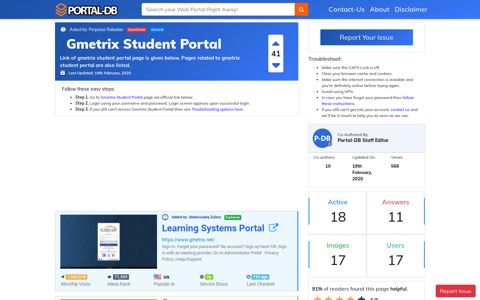Gmetrix Student Portal