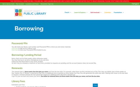 Borrowing - Gwinnett County Public Library