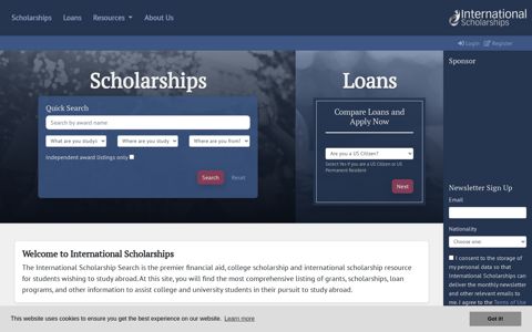 International Scholarships Search | Financial Aid