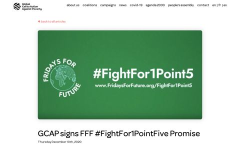 GCAP signs FFF #FightFor1PointFive Promise – Global Call to ...