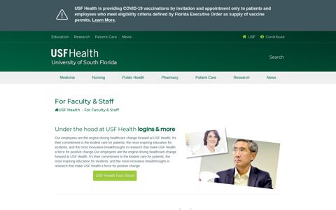 For Faculty & Staff | USF Health