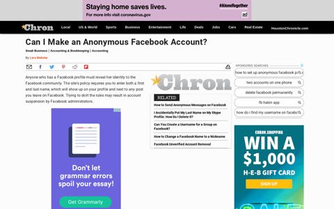 Can I Make an Anonymous Facebook Account?