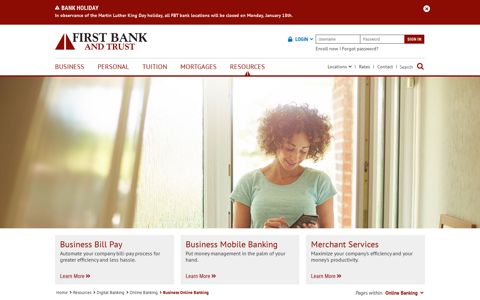 Business Online Banking | LA, FL, MS Bank | First Bank & Trust