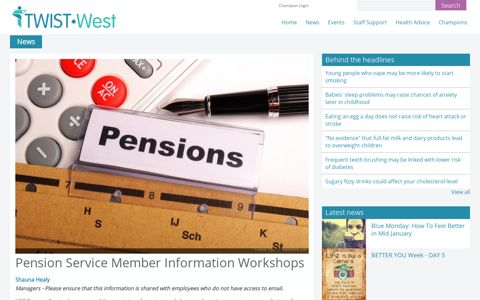 Pension Service Member Information Workshops - TWISTWest ...