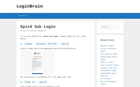 episd sub login - LoginBrain