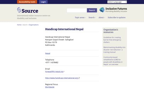 Handicap International Nepal | Source