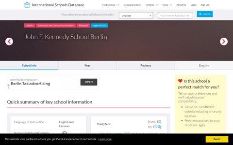 John F. Kennedy School Berlin: Useful info for parents