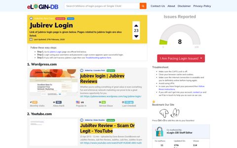 Jubirev Login - Find Login Page of Any Site within Seconds!