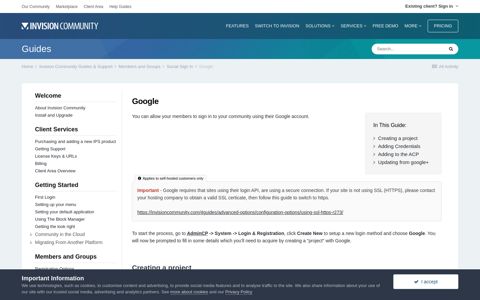 Google - Social Sign In - Invision Community