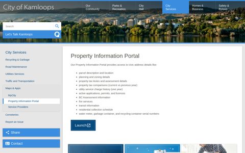 Property Information Portal | City of Kamloops