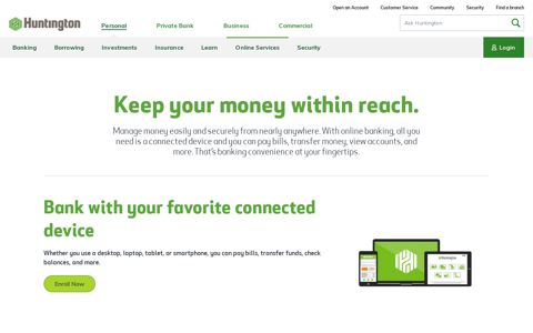 Online Banking: Secure Online Banking Services | Huntington ...