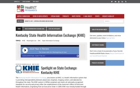 Kentucky State Health Information Exchange (KHIE) | Health ...