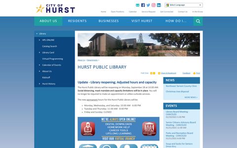 Hurst Public Library | City of Hurst, TX