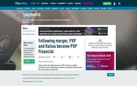 Following merger, PXP and Kalixa become PXP Financial