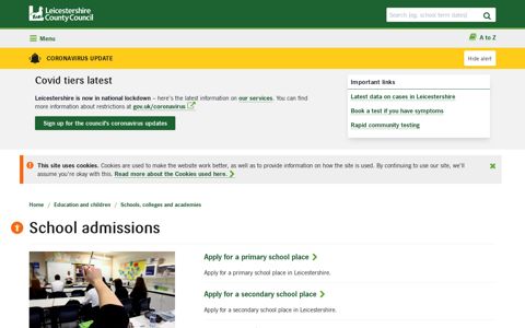 School admissions | Leicestershire County Council