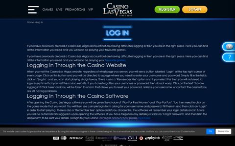 How to Login at Casino Las Vegas