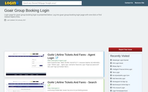 Goair Group Booking Login - Loginii.com