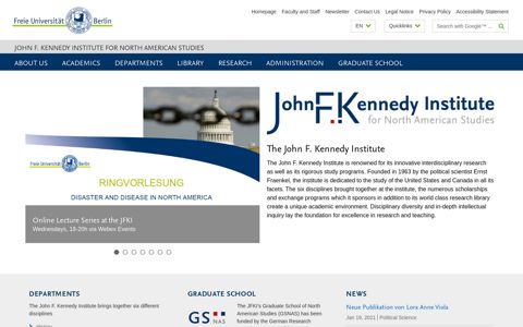John F. Kennedy Institute: Homepage - Freie Universität Berlin