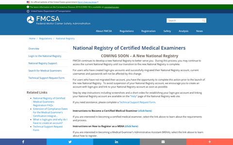 National Registry of Certified Medical Examiners | FMCSA